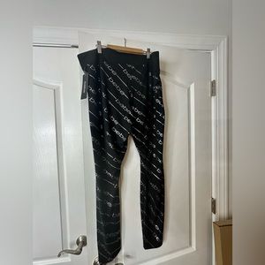 Bebe All Over Logo Print Leggings Women’s Size 1X Black